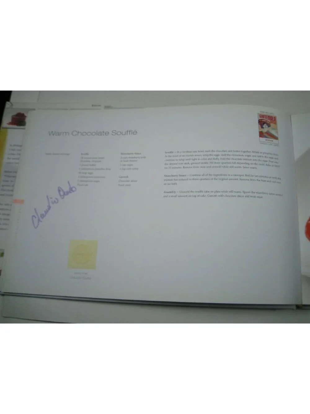 The Colors Of Dessert Hardcover Cookbook Battman Signed by Several Chefs STAINED